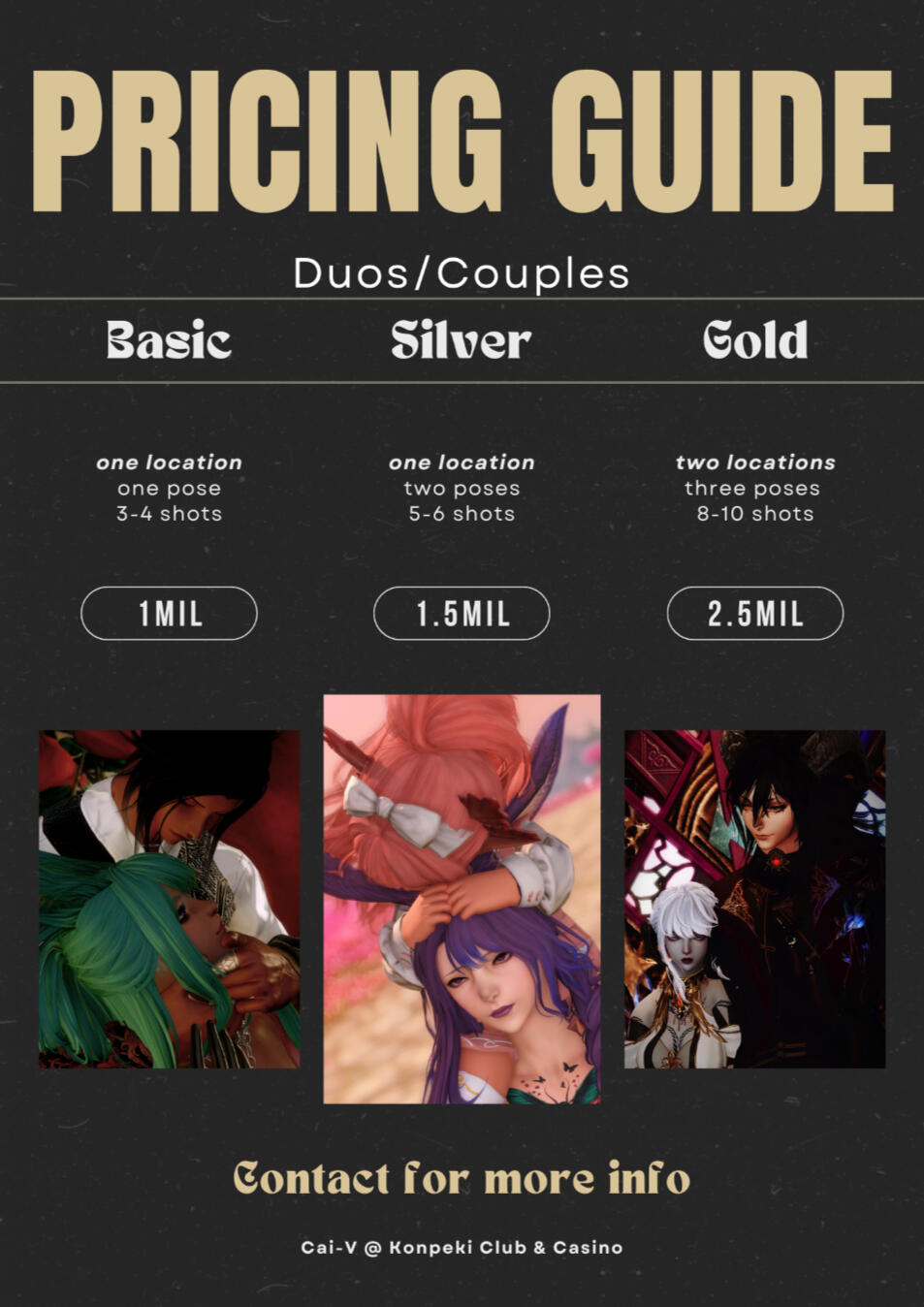 Duos/Couples Packages Duos/Couples Packages